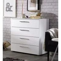 Aldono 4 Drawer Chest - White