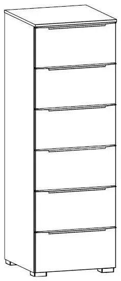 Aldono 6 Drawer Chest - White