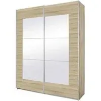 Alegro 2 Door Mirror Sliding Wardrobe - Oak