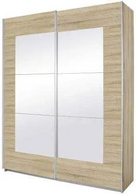 Alegro 2 Door Mirror Sliding Wardrobe - Oak image