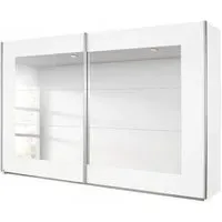 Alegro 2 Door Mirror Sliding Wardrobe - White