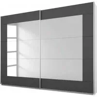 Alegro 2 Door Mirror Sliding Wardrobe - White, Grey
