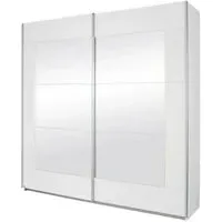 Alegro 2 Door Mirror Sliding Wardrobe - White