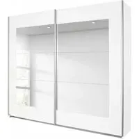 Alegro 2 Door Mirror Sliding Wardrobe - White