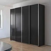 Altera 4 Door Sliding Wardrobe - Metallic Dark Grey