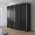 Altera 4 Door Sliding Wardrobe - Metallic Dark Grey