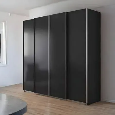 Altera 4 Door Sliding Wardrobe - Metallic Dark Grey