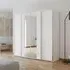 Altera 4 Door Sliding Wardrobe with Mirror - Alpine White