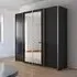 Altera 4 Door Sliding Wardrobe with Mirror - Metallic Dark Grey