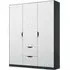 Arnstein 136cm 3 Door Wardrobe - White, Grey