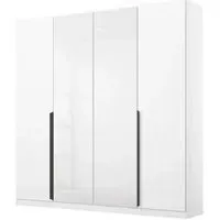 Artemis 181cm 4 Door Wardrobe - Alpine White, Glass
