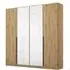 Artemis 181cm 4 Door Wardrobe - Artisan Oak, Glass