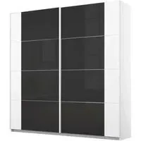 Artemis 226cm 2 Door Sliding Wardrobe - Alpine White, Glass