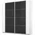Artemis 226cm 2 Door Sliding Wardrobe - Alpine White, Glass