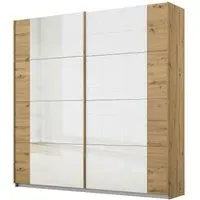 Artemis 226cm 2 Door Sliding Wardrobe - Artisan Oak, Glass