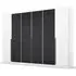 Artemis 6 Door Wardrobe - Alpine White, Basalt Glass