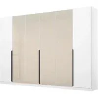 Artemis 6 Door Wardrobe - Alpine White, Champagne Glass