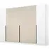 Artemis 6 Door Wardrobe - Alpine White, Champagne Glass