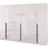 Artemis 6 Door Wardrobe - Alpine White, White Glass