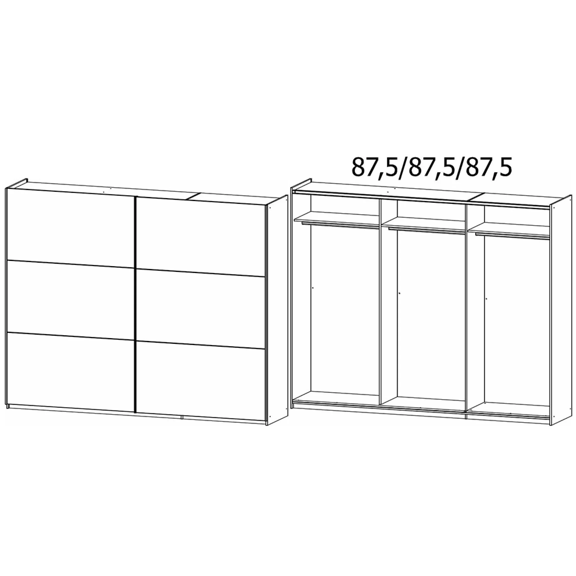 Aurelio 2 Door Sliding Wardrobe - Artisan Oak