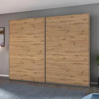 Aurelio 2 Door Sliding Wardrobe - Artisan Oak