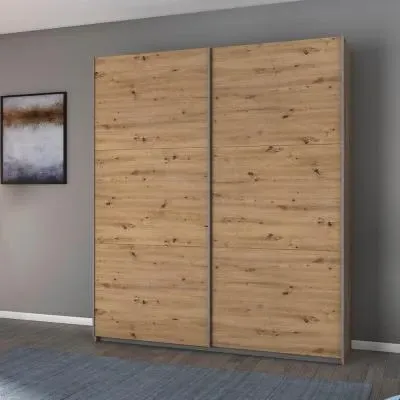 Aurelio 2 Door Sliding Wardrobe - Artisan Oak