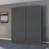 Aurelio 2 Door Sliding Wardrobe - Metallic Grey