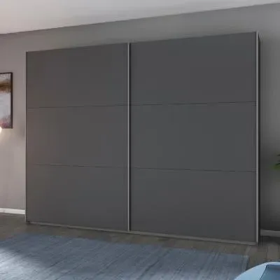 Aurelio 2 Door Sliding Wardrobe - Metallic Grey