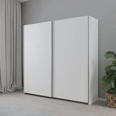 Aurelio 218cm 2 Door Sliding Wardrobe - Alpine White image