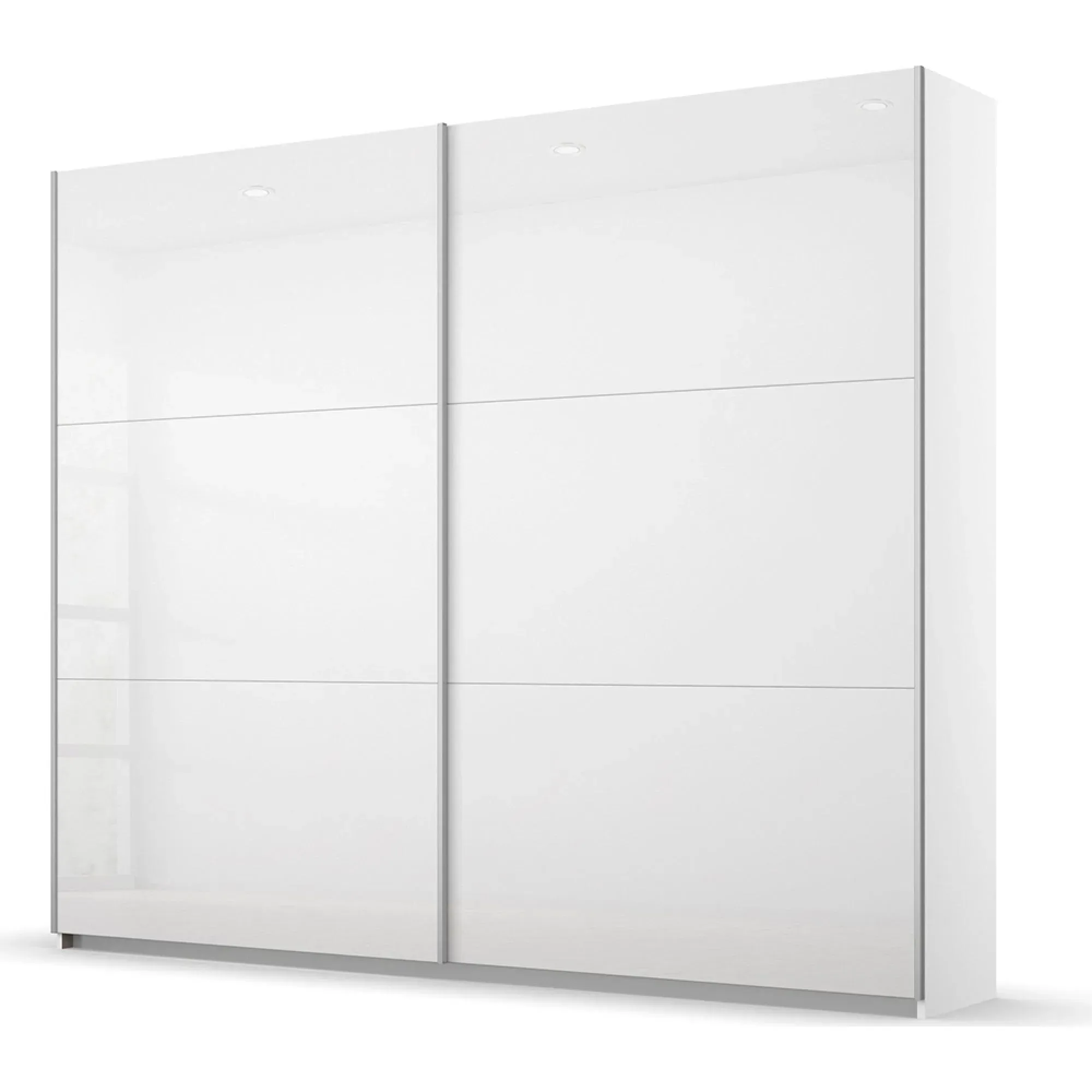 Aurelio 218cm 2 Door Sliding Wardrobe - White High Gloss