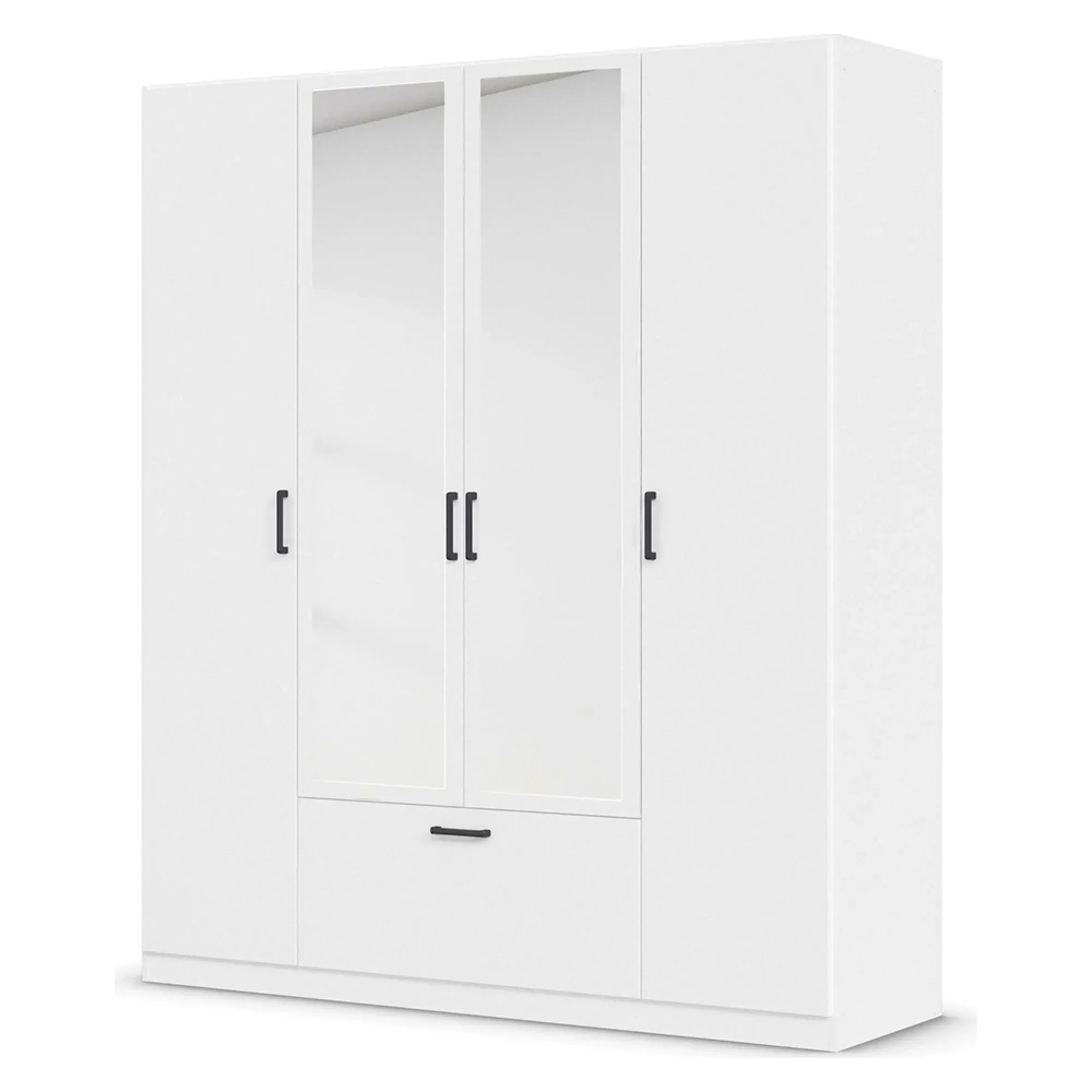 Bari 4 Door Combi Wardrobe - Alpine White