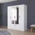 Bari 4 Door Combi Wardrobe - Alpine White