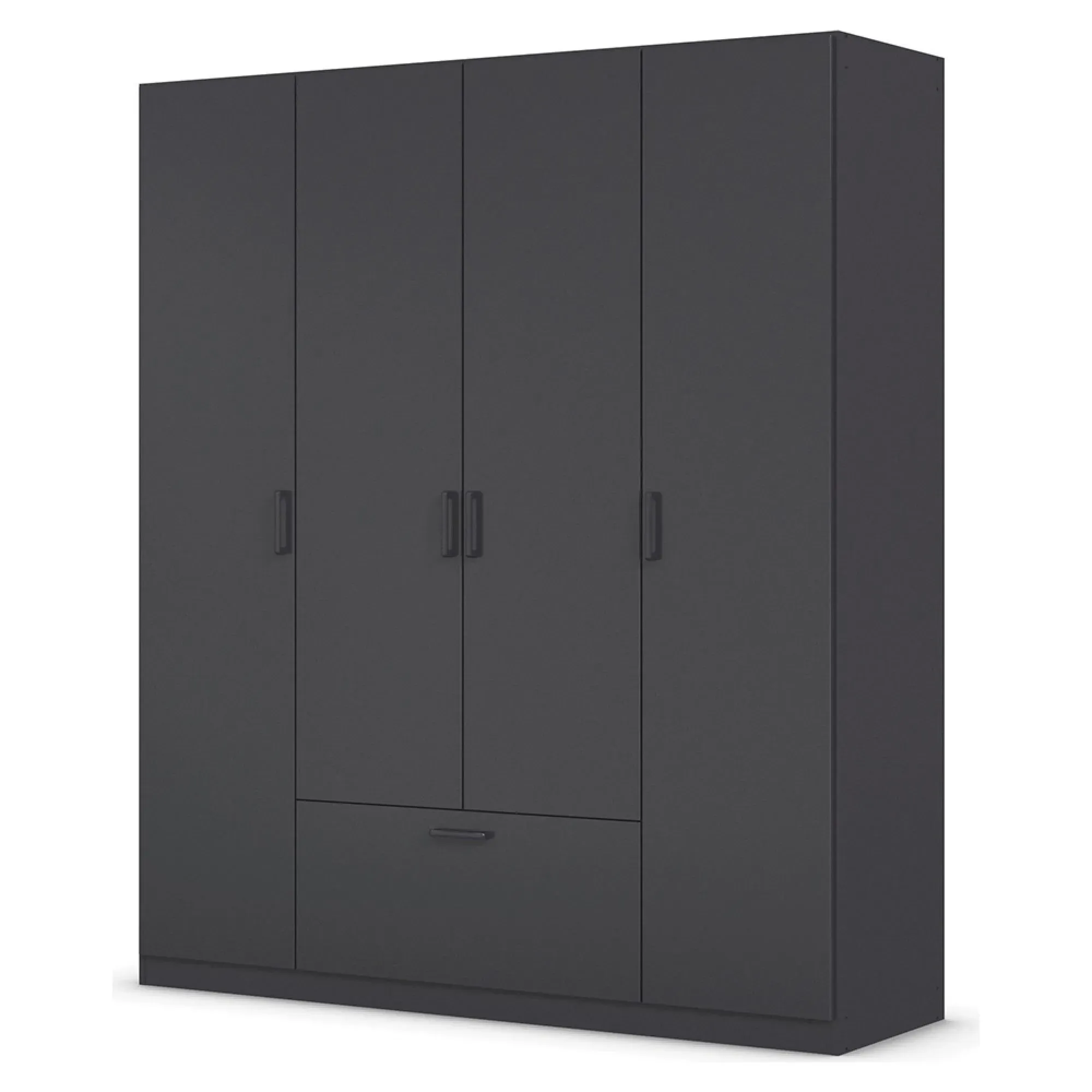 Bari 4 Door Wardrobe - Metallic Grey