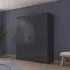 Bari 4 Door Wardrobe - Metallic Grey