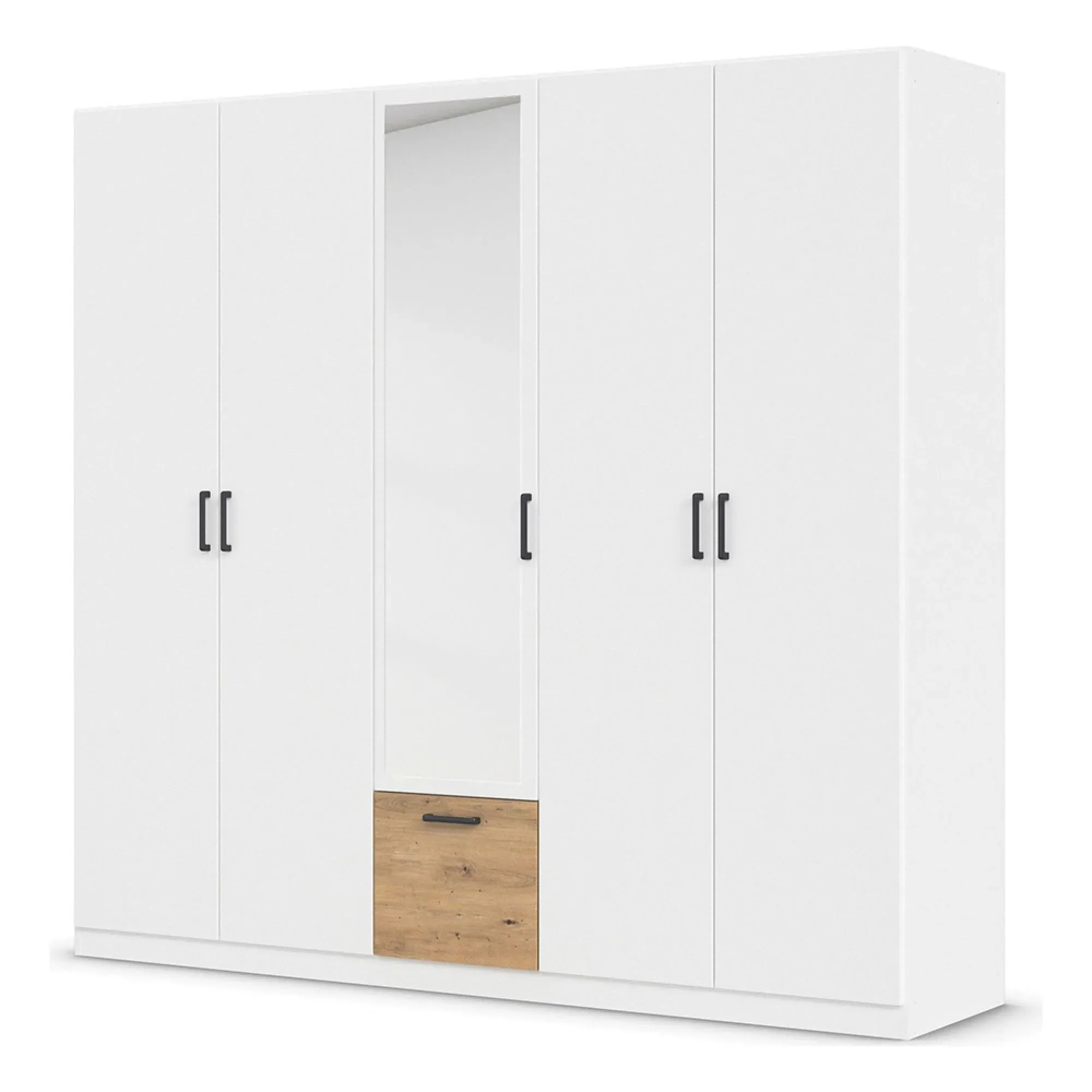 Bari 5 Door Combi Wardrobe - Alpine White