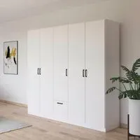 Bari 5 Door Wardrobe - Alpine White