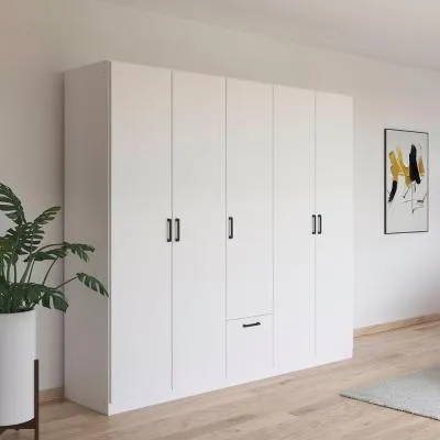Bari 5 Door Wardrobe - Alpine White image