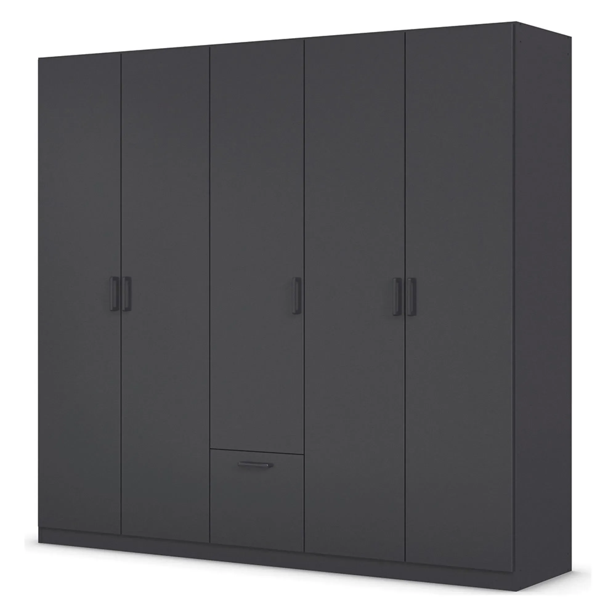 Bari 5 Door Wardrobe - Metallic Grey