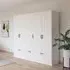 Bari 5 Door Wardrobe with Drawers - Alpine White