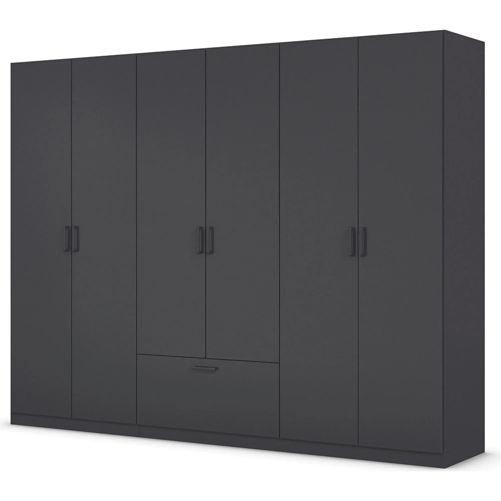 Bari 6 Door Wardrobe - Metallic Grey