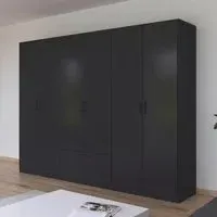 Bari 6 Door Wardrobe - Metallic Grey