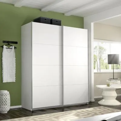 Belluno 2 Door Sliding Wardrobe - Alpine White