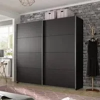 Belluno 2 Door Sliding Wardrobe - Metallic Dark Grey