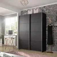 Belluno 2 Door Sliding Wardrobe - Metallic Dark Grey