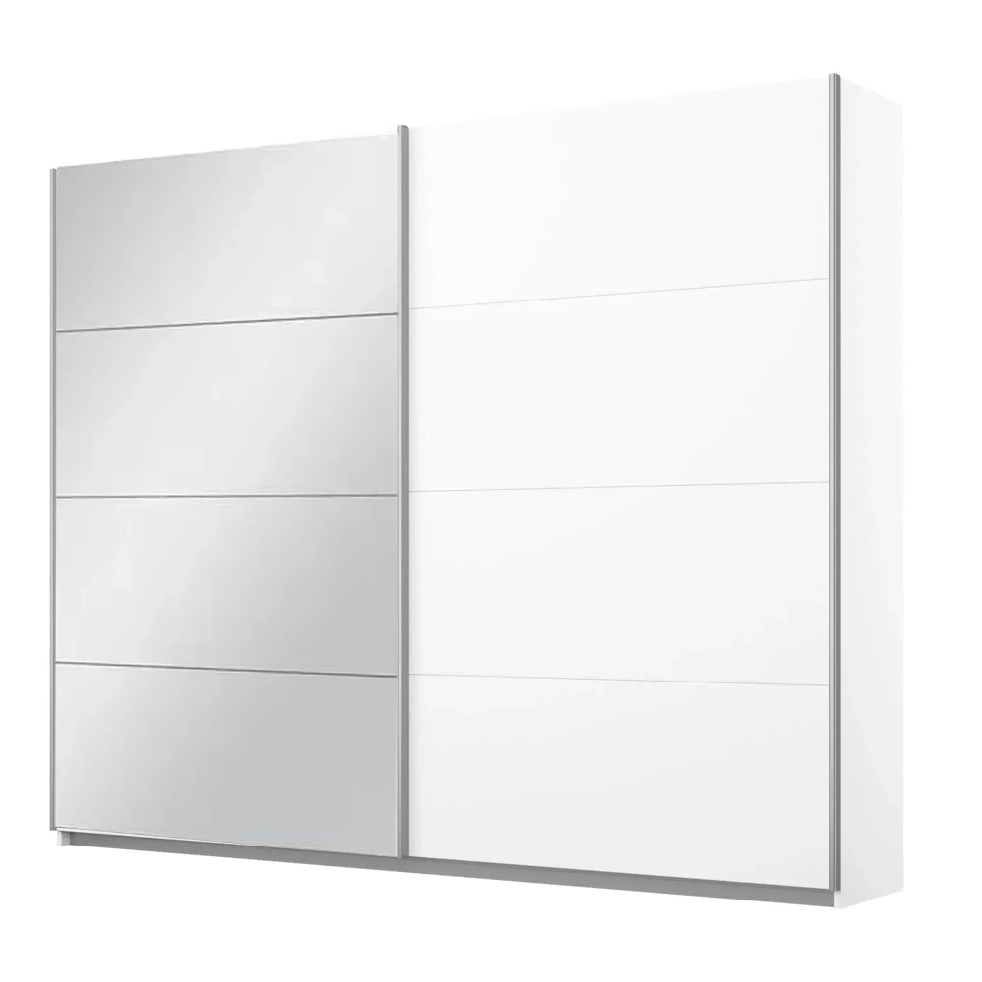 Belluno 2 Door Sliding Wardrobe with Mirror - Alpine White