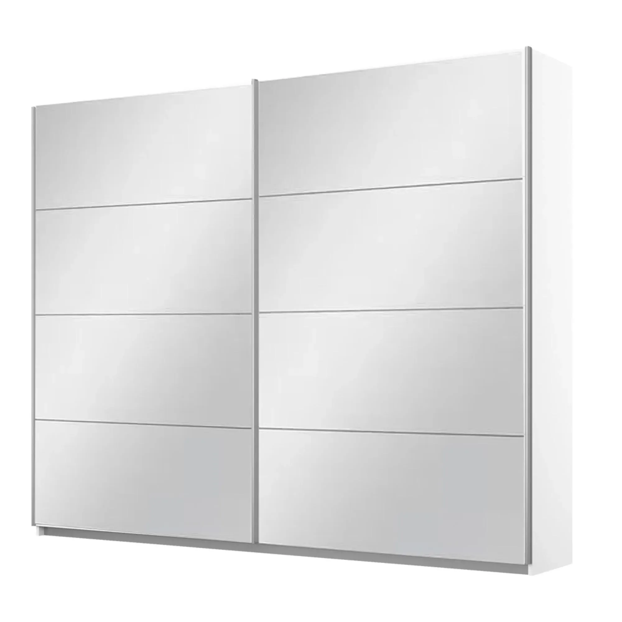 Belluno 226cm 2 Door Sliding Mirrored Wardrobe - Alpine White