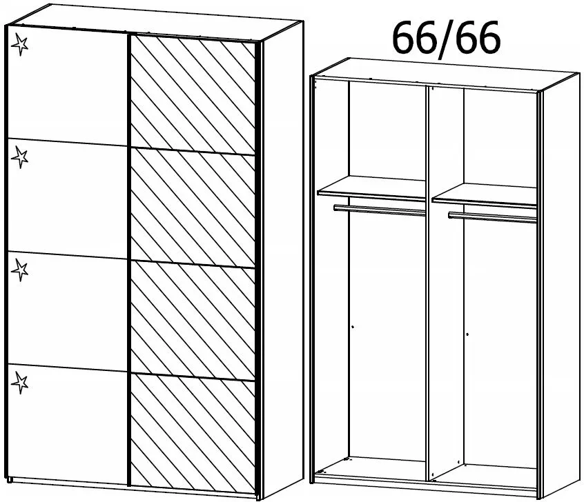 Beluga Extra 2 Door Mirror Sliding Wardrobe - Silk Grey