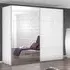 Beluga Extra 2 Door Mirror Sliding Wardrobe - White Gloss