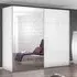Beluga-Extra Glass Sliding Wardrobe - White
