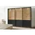 Bilbao-Extra 3 Door Sliding Wardrobe - Oak, Grey